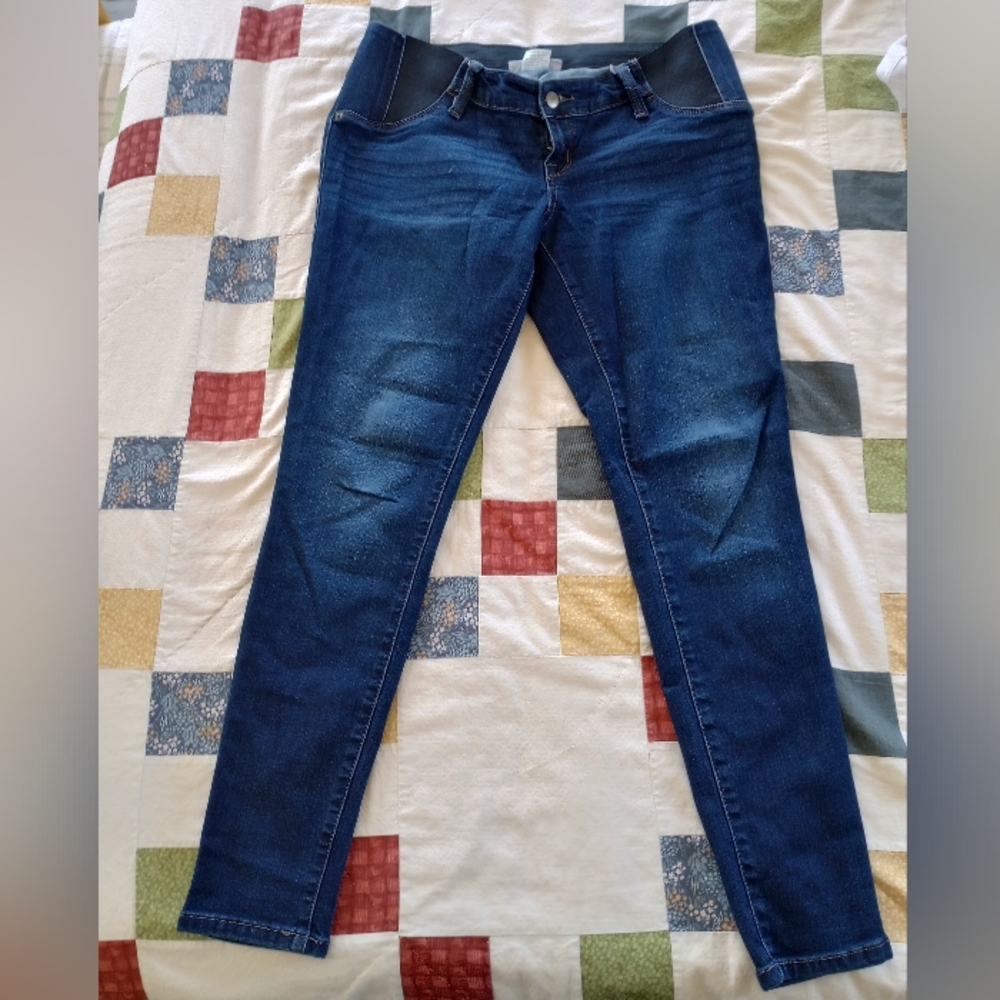 Isabel maternity skinny jeans side panels
